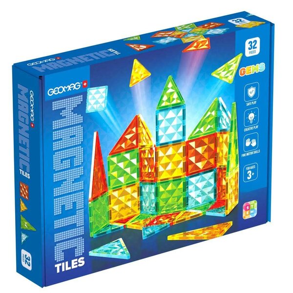 Geomag Magnetic Tiles Gems 32 stuks