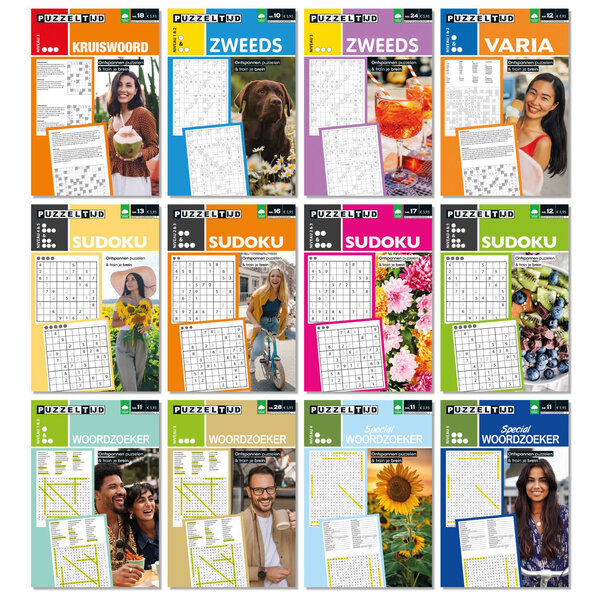 Puzzelboeken  p/st  diverse soorten