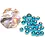 Knikkers 20+1 kristal waterblauw