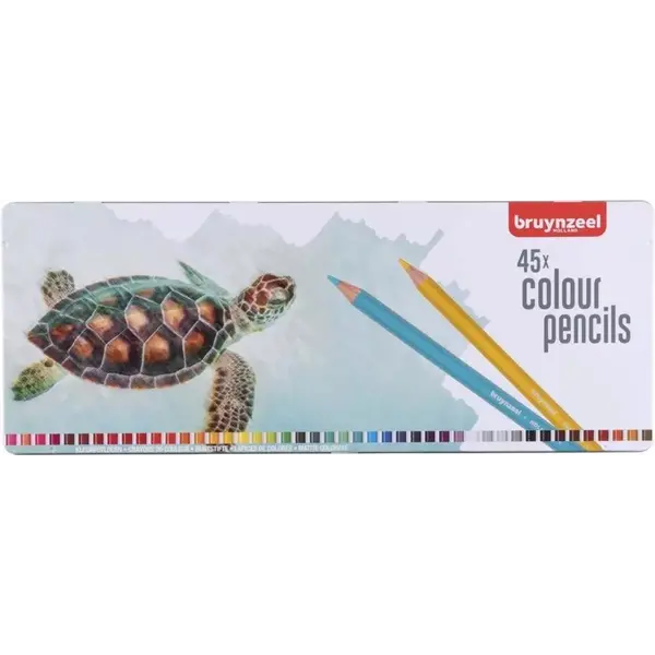 Bruynzeel Kleurpotloden in blik - schildpad - 45 stuks