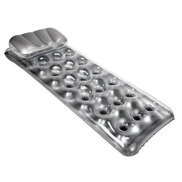 Intex Pocket luchtbed transparant zilver - 188 x71 cm