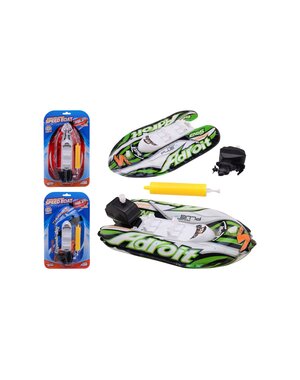 JohnToy Opblaasbare Speedboot met opwindmotor