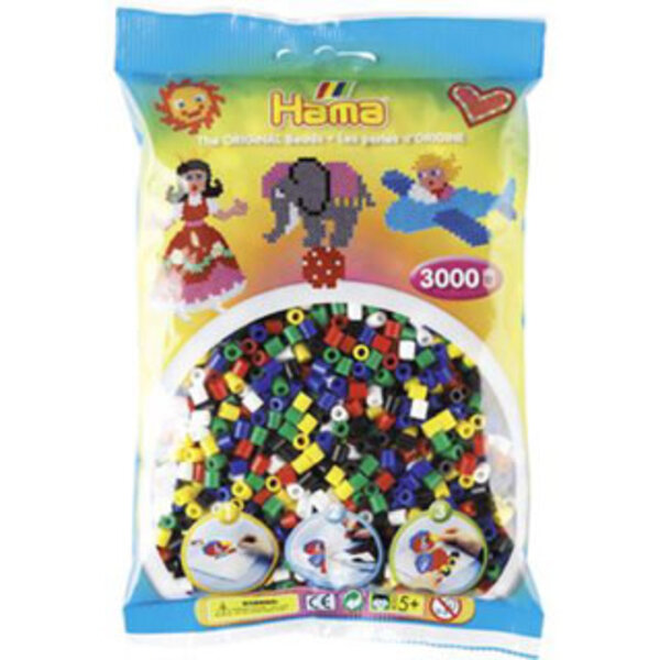 Hama Strijkkralen primaire kleuren - 3000 stuks