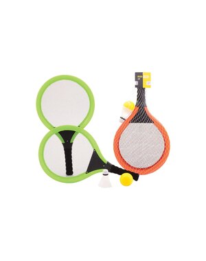 JohnToy Tennis set met bal en shuttle XL