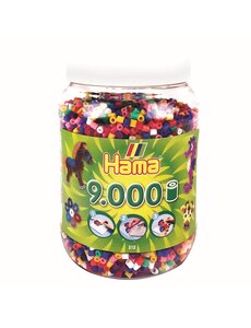 Hama Strijkkralen in pot primaire kleuren - 9000 st.