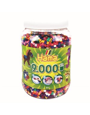 Hama Strijkkralen in pot primaire kleuren - 9000 stuks