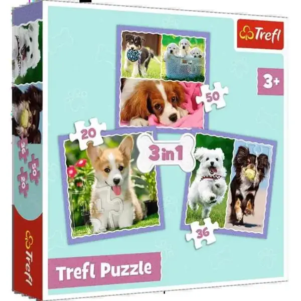 Trefl 3 in 1 Puppy’s - 20/36/50 stukjes