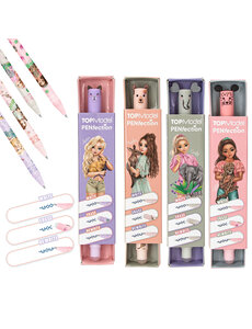 TOPModel uitgumbare Gelpen met dieren topper