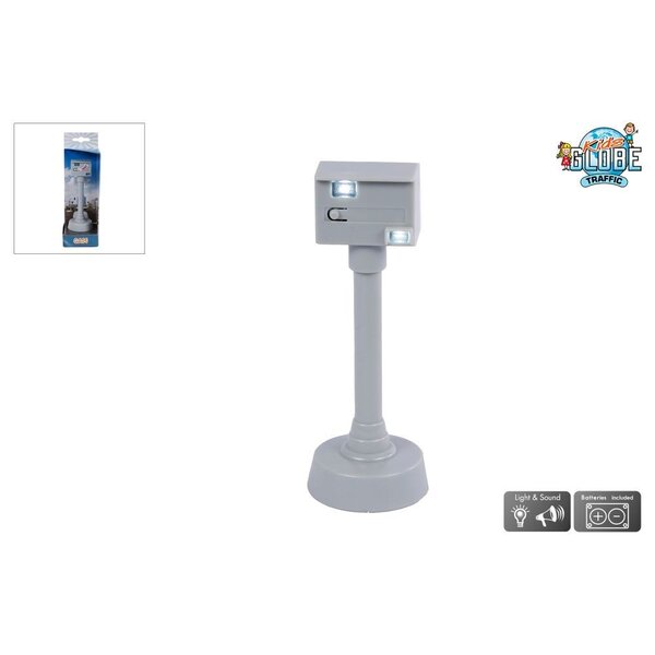 Kids Globe Flitspaal met licht en geluid - 12 cm