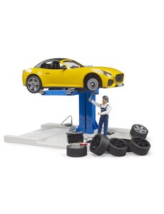 Bruder 62112 - Auto werkplaats met Roadster