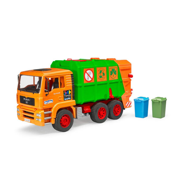 Bruder 1056 -  MAN Vuilniswagen - 50 jaar jubileum Retro kleuren