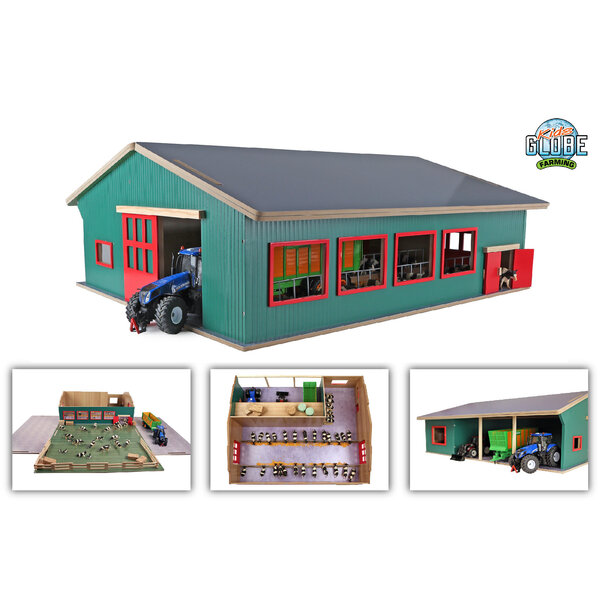 Kids Globe Loopstal met berging en weiland - 610310