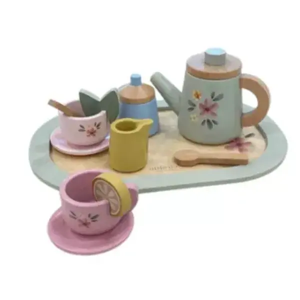 Little Dutch Theeservies hout met bloemetjes