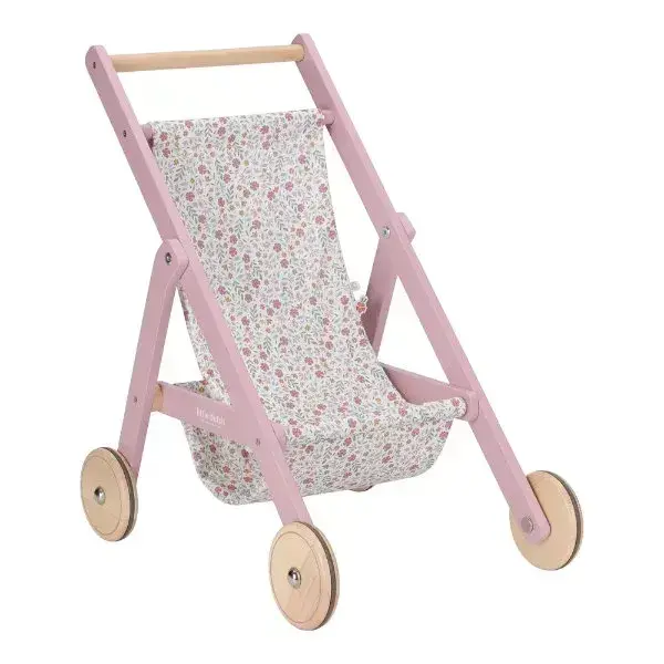 Little Dutch Poppenbuggy hout