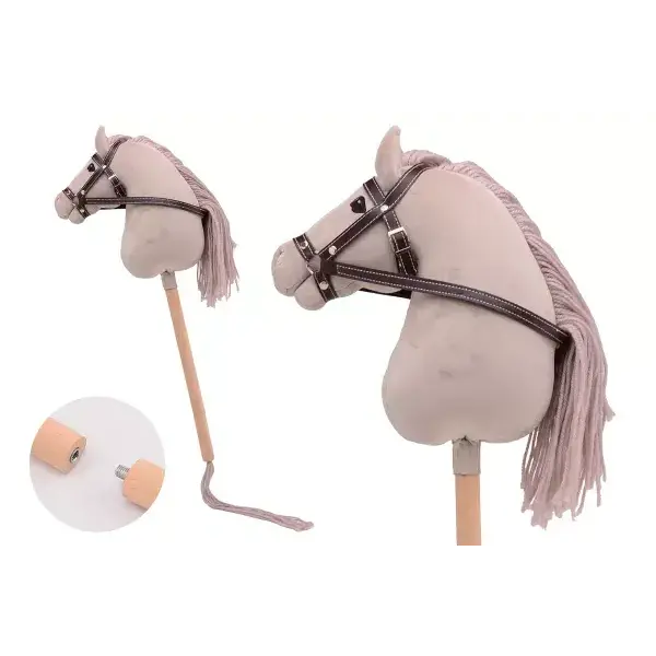 Stokpaard de luxe - beige suede