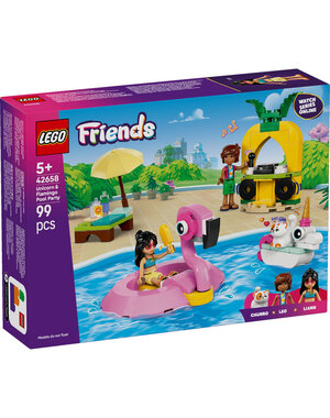 LEGO 42658 - Zwembadfeestje met Flamingo en Eenhoorn
