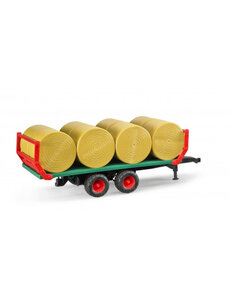 Bruder 2220 - Balentransporter met 8 ronde hooibalen