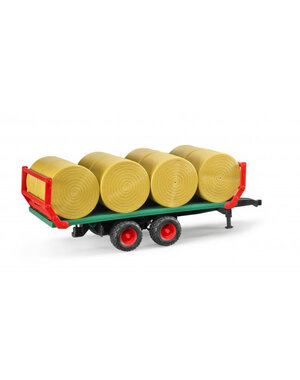 Bruder 2220 - Balentransporter met 8 ronde hooibalen