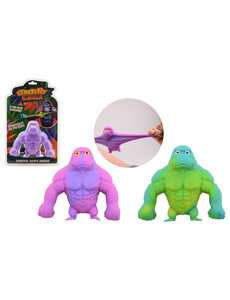 JohnToy Jungle Expedition Super stretch gorilla Neon  in 2 kleuren - 12cm
