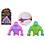 JohnToy Jungle Expedition Super stretch gorilla Neon  in 2 kleuren - 12cm