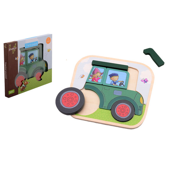 Jouéco Fien en Teun tractorpuzzel