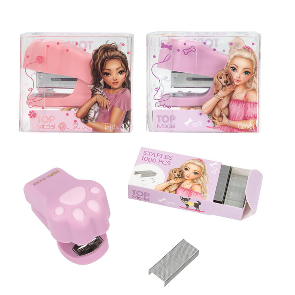 TOPModel mini nietmachine set KITTY & DOGGY