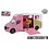 Kids Globe Anemone Paarden truck roze, met licht en geluid