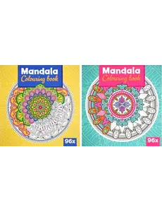  Mandala kleurboek - 48 pagina's - 18x18 cm