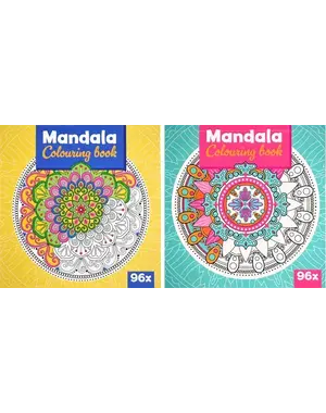  Mandala kleurboek - 48 pagina's - 18x18 cm