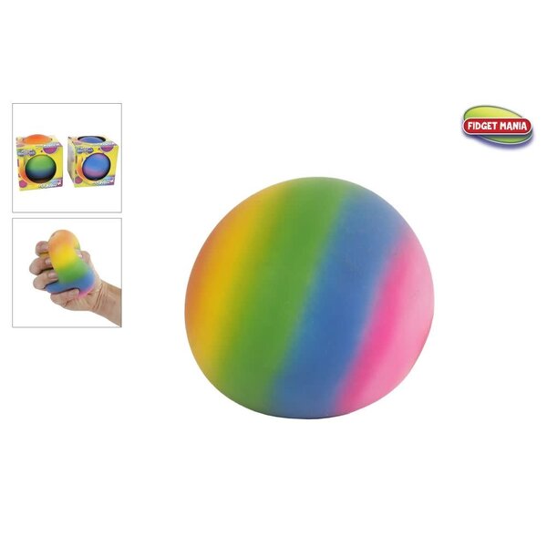 Rainbow Squeeze bal, 9 cm.