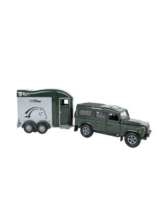 Kids Globe Landrover met paardentrailer Cheval Liberte - met pull back functie