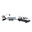 Kids Globe VW Transporter met Minigraver op aanhanger - met pull back functie