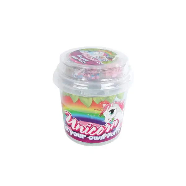 Maak je eigen Unicorn putty met glitters en kralen, 700 gram.