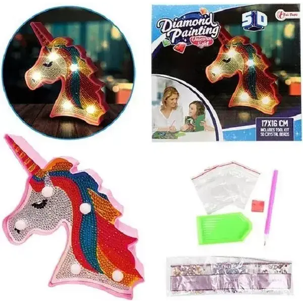 Diamond Painting Eenhoorn Lamp