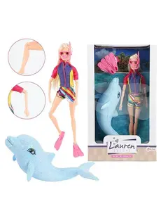  Tienerpop Lauren duikster met dolfijn