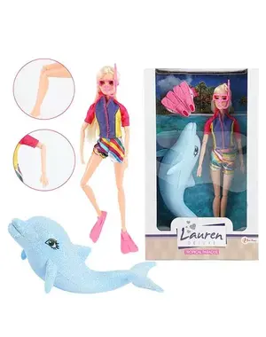  Tienerpop Lauren duikster met dolfijn