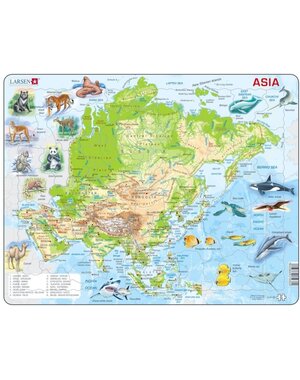  Larsen puzzel Azie met dieren - 63 stukjes