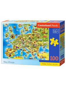 Castorland Kaart van Europa - 100 stukjes