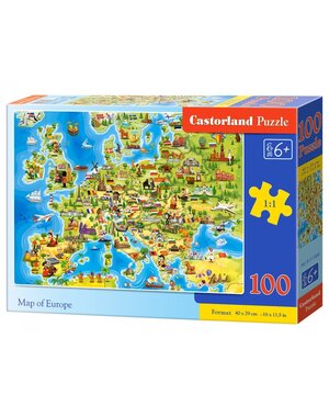 Castorland Kaart van Europa - 100 stukjes
