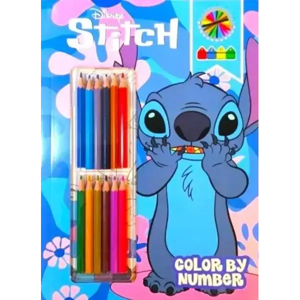 Kleuren op nummer met potloden Stitch
