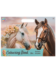  Kleurblok Paarden - met stickers