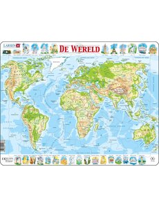  Larsen puzzel Wereld - 80 stukjes