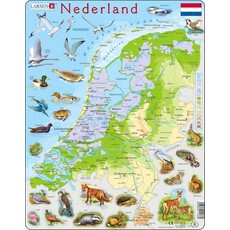  Larsen puzzel Nederland met dieren - 68 stukjes