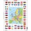 Larsen puzzel Europa met vlaggen - 70 stukjes