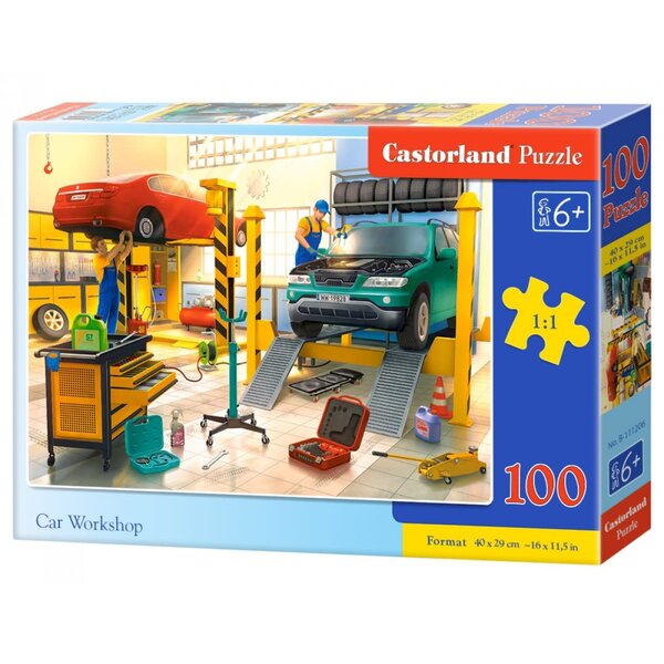 Castorland Car Workshop - auto garage - 100 stukjes