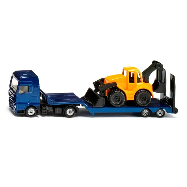 Siku 1761 - Vrachtwagen dieplader met graaflaadmachine