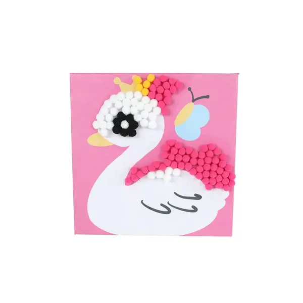 Pompom bolletjes plakken