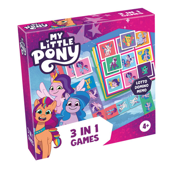 Selecta 3 in 1 spellen My Little Pony - lotto, memory en domino