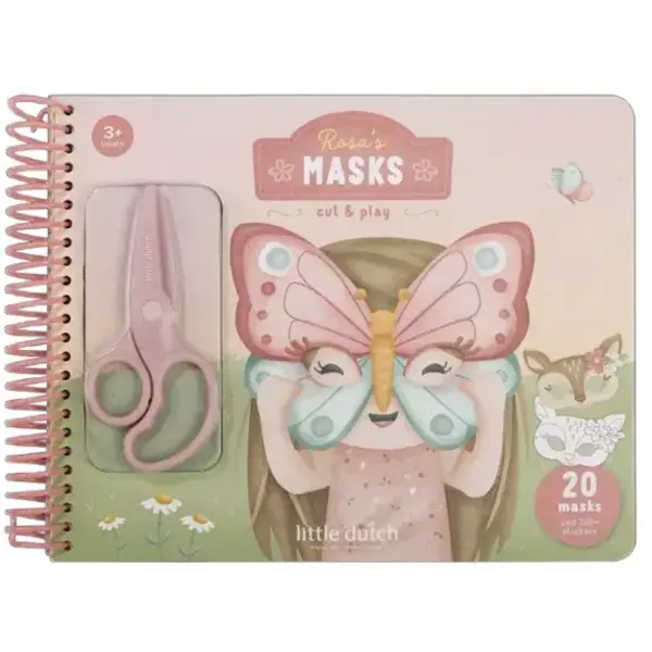 Little Dutch Rosa's knutselboek Maskers maken, met schaar
