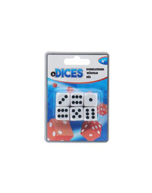  Dobbelstenen - 6 stuks wit